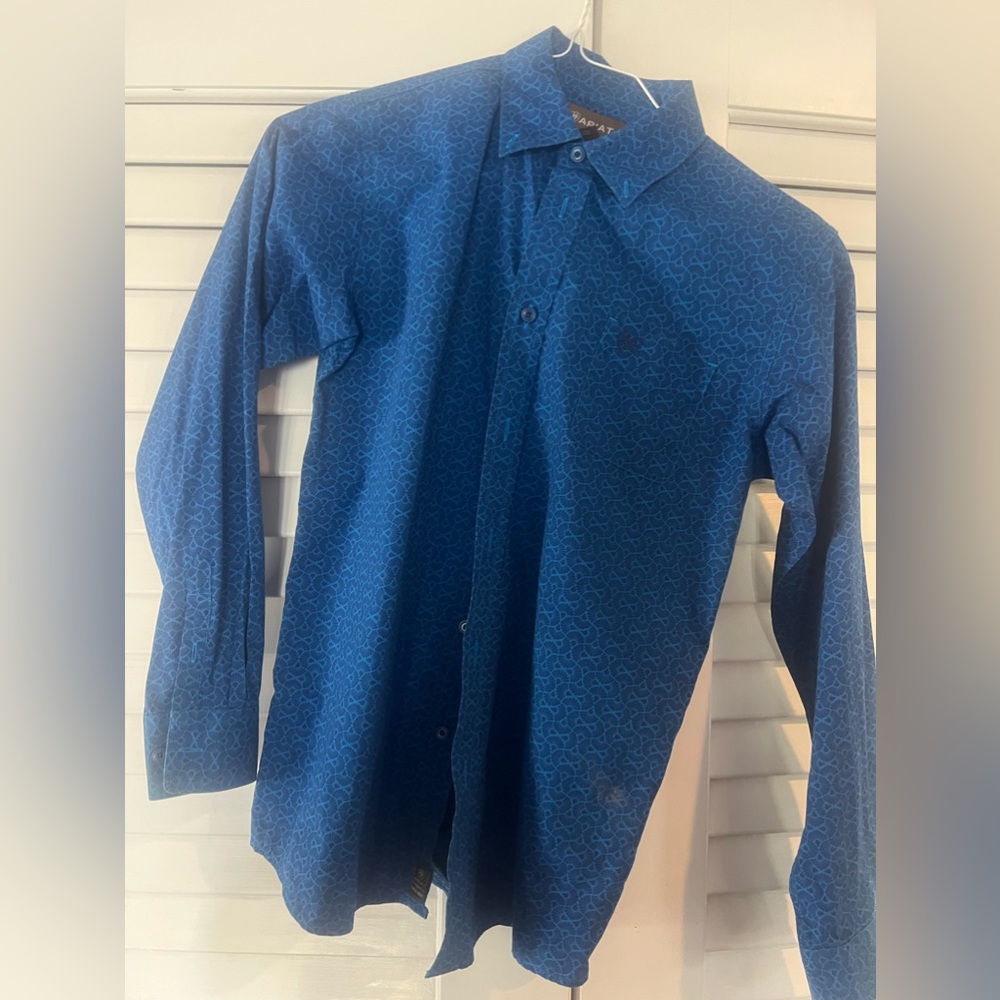 Ariat Youth size Xl(18) Button Down Shirt, Western, Livestock